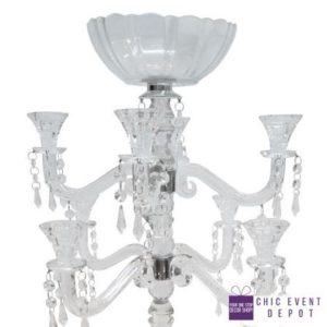 Crystal Candelabra 8cups 1bowl 34.6” height