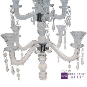 Crystal Candelabra 9 Cups 24.5” height