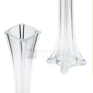 Tower Vase Clear 12" height