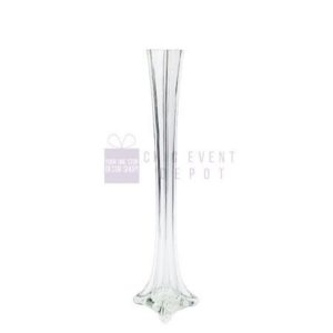 Tower Vase Clear 16" height