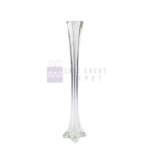 Tower Vase Clear 20" height