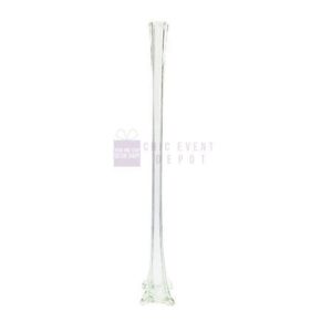 Tower Vase Clear 28" height