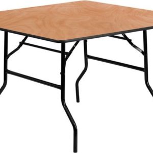 48" Square Plywood Folding Banquet Table