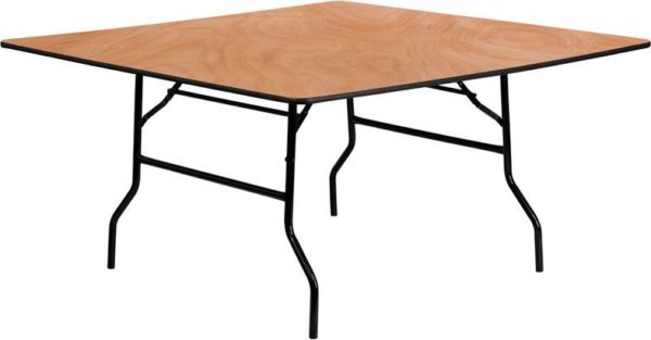 60" Square Plywood Folding Banquet Table