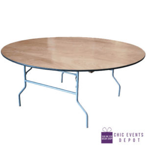 72″ Round Commercial Plywood Folding Table
