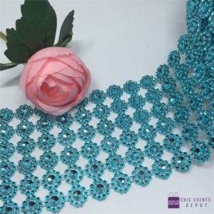 Diamond Ribbon Flower Turquoise