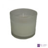 GLASS CUP WITH WAX 1% VANILLA -FROSTED